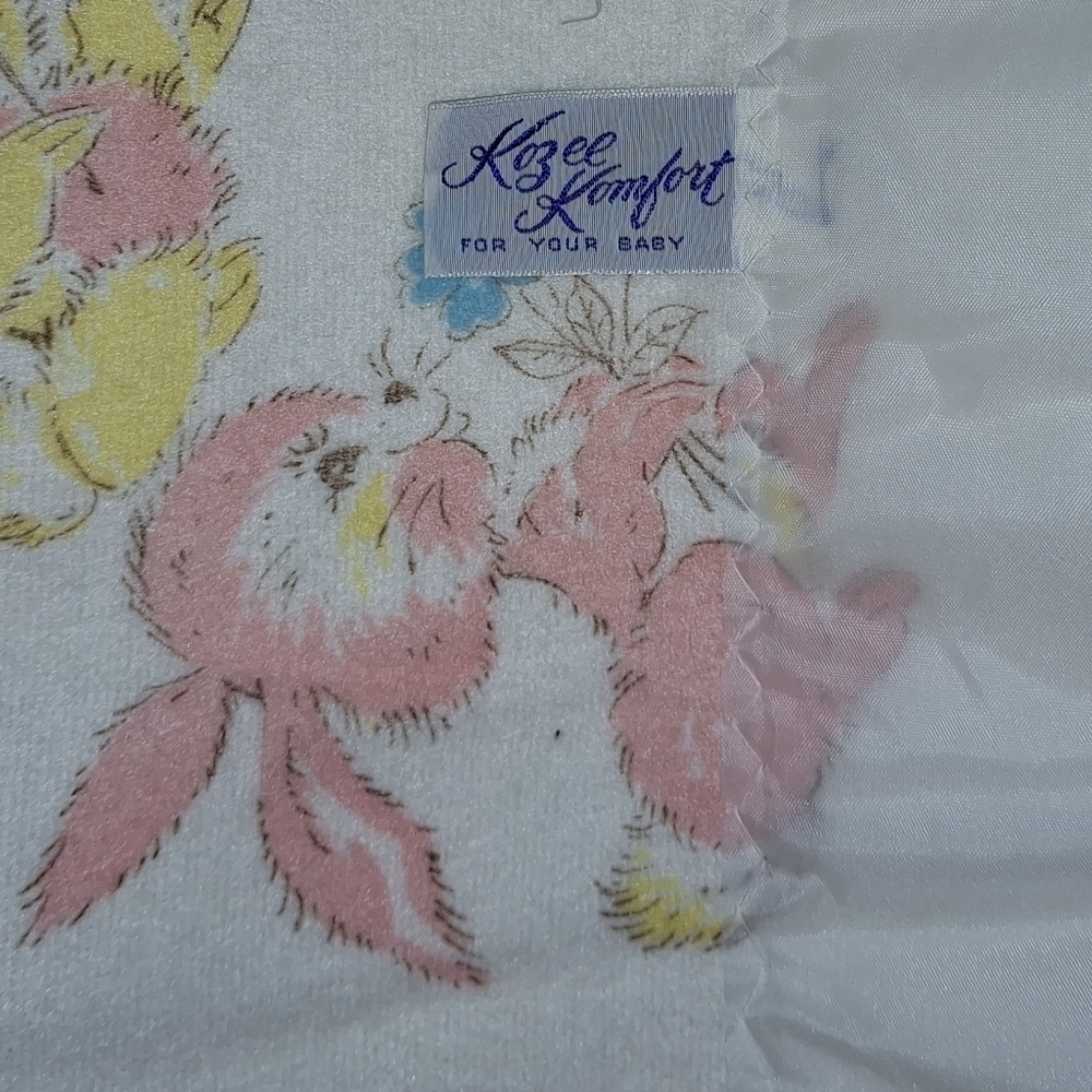 Kozee Komfort Vintage Baby Blanket Union Made Small Blanket
